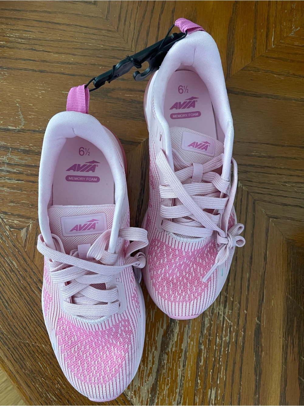 Avia Pink Knit Memory Foam Sneakers